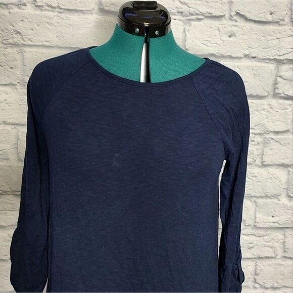LILLY Pulitzer women's navy blue cotton modal round neck 3/4 sleeve dress Sz S - Picture 2 of 8
